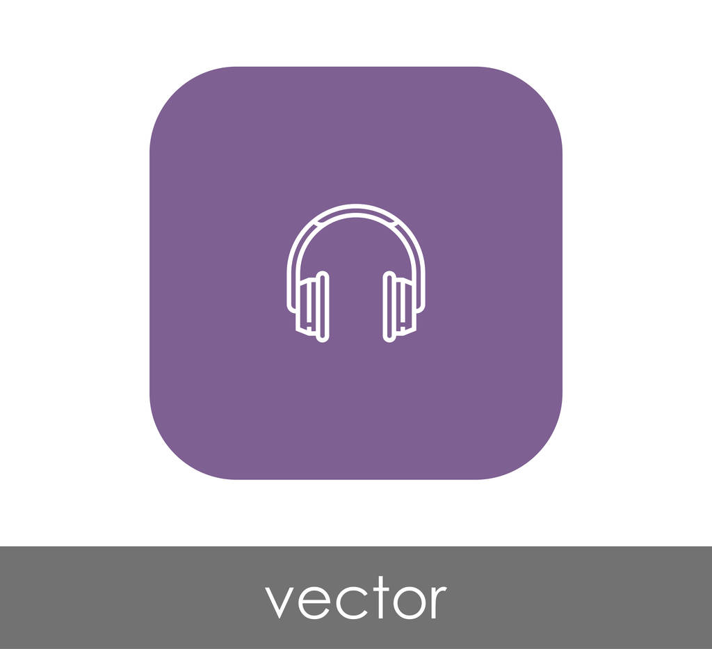 headphones web icon - Vector, Image