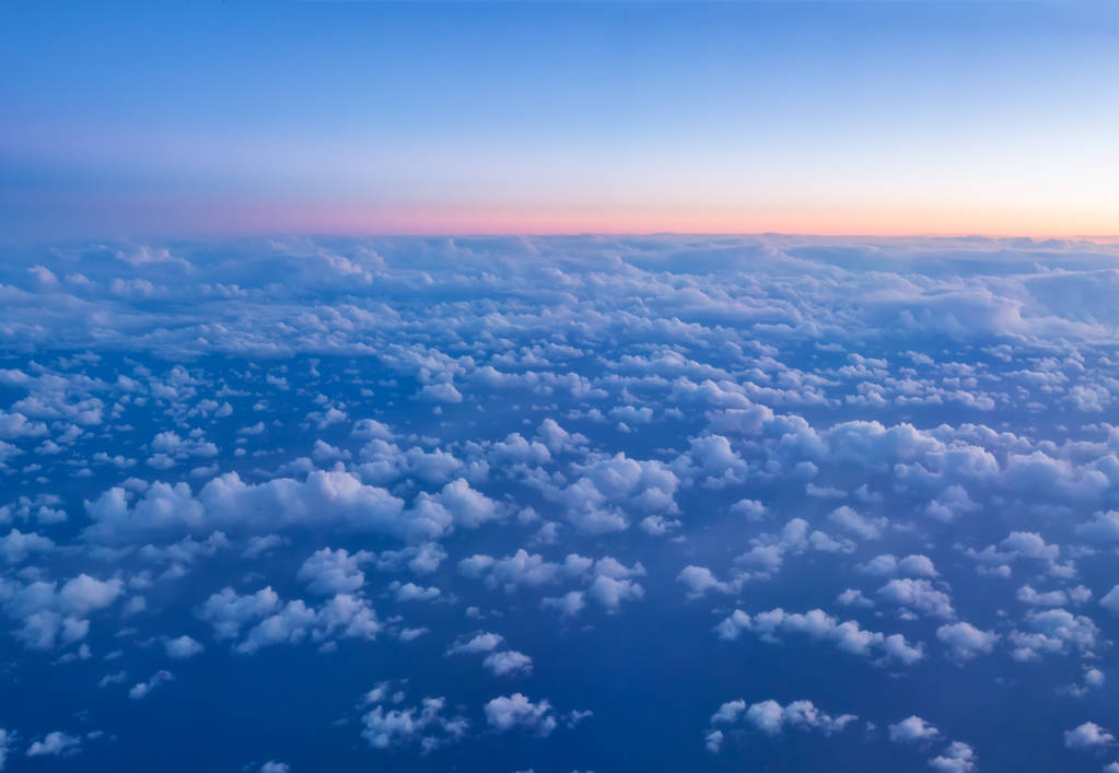 Красивый закат панорамный вид над облаками
 - Фото, изображение
