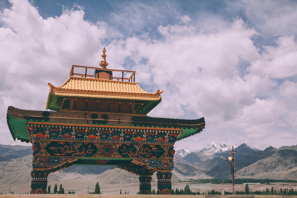Dostluk Gate Leh ve güzel dağlar, Hint Himalayalar  - Fotoğraf, Görsel