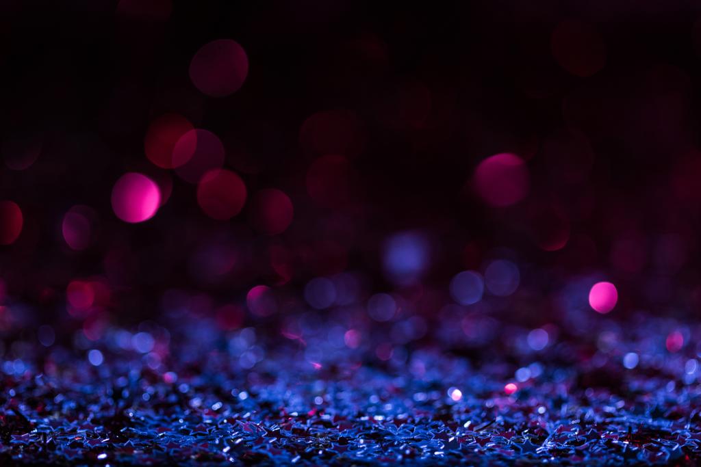 Christmas Background With Blue And Pink Blurred Free Stock Photo and Image