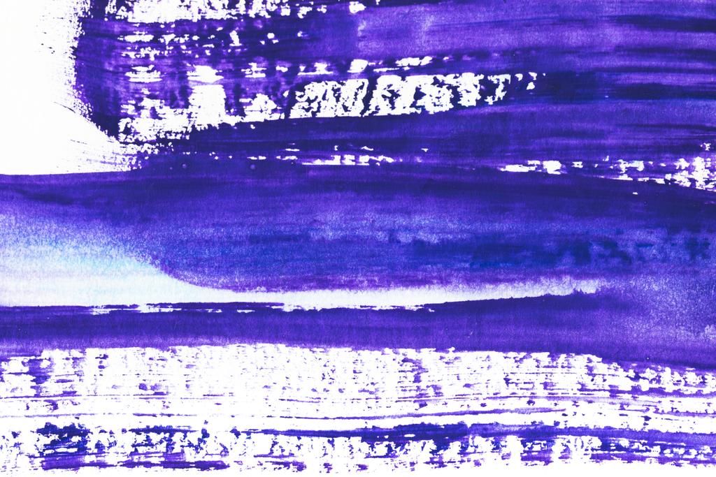 pintura abstrata com traços de tinta azul brilhante no branco
  - Foto, Imagem