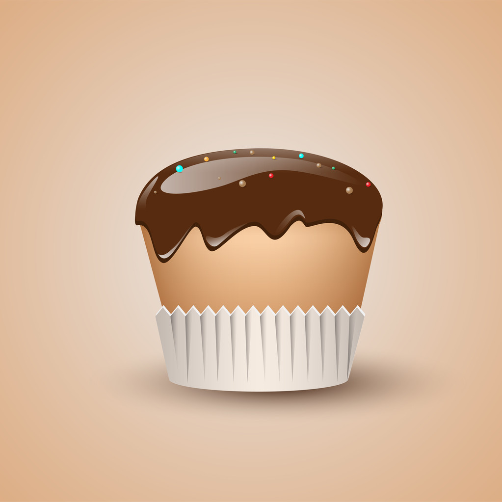 ilustração vetorial de um bolo de chocolate. - Vetor, Imagem