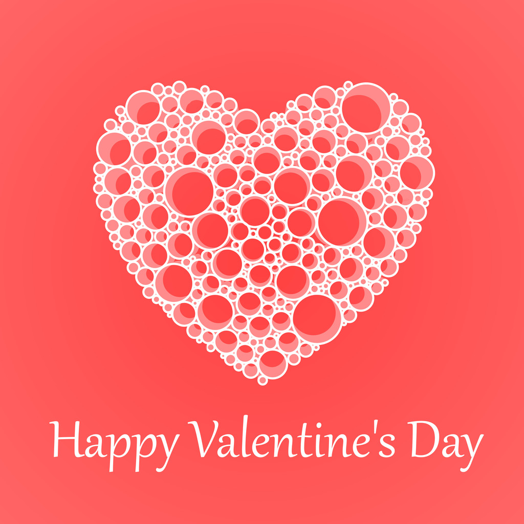 Tarjeta vectorial para el día de San Valentín con corazón
. - Vector, Imagen