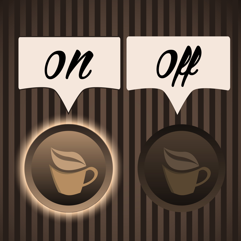 Buttons for coffee machine. - Vector, Image