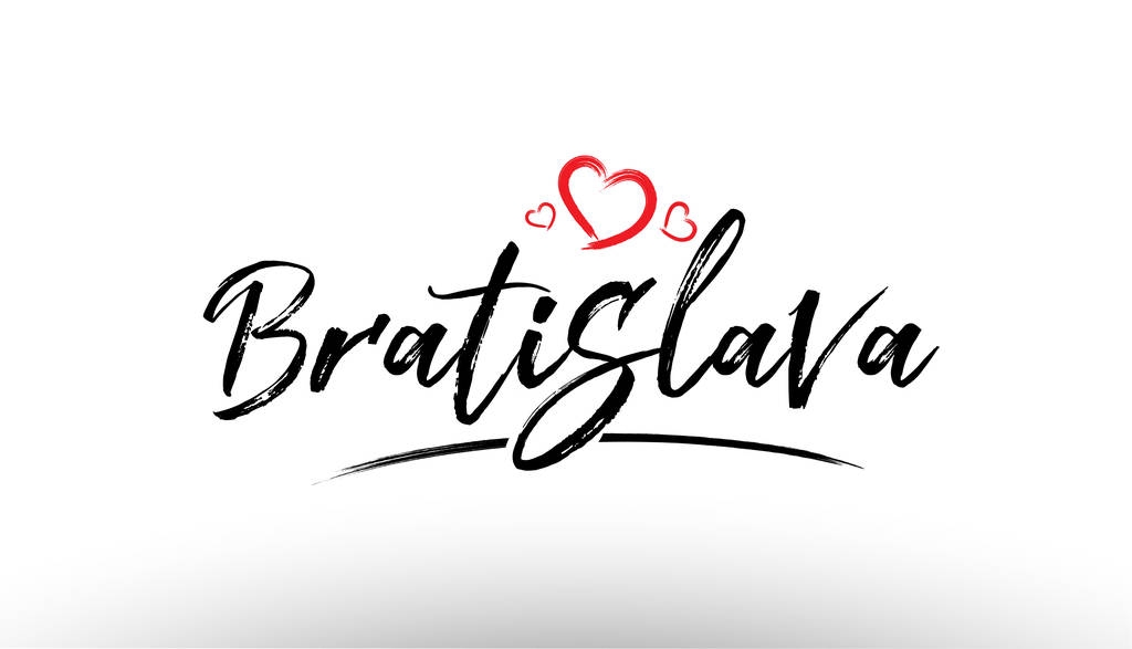 bratislava europa ciudad europea nombre amor corazón turismo logo ico
 - Vector, imagen