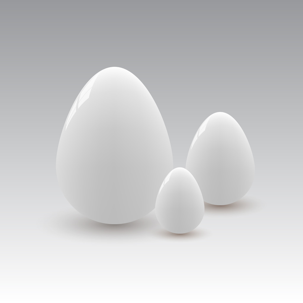 Vektorillustration von weißen Eiern. - Vektor, Bild