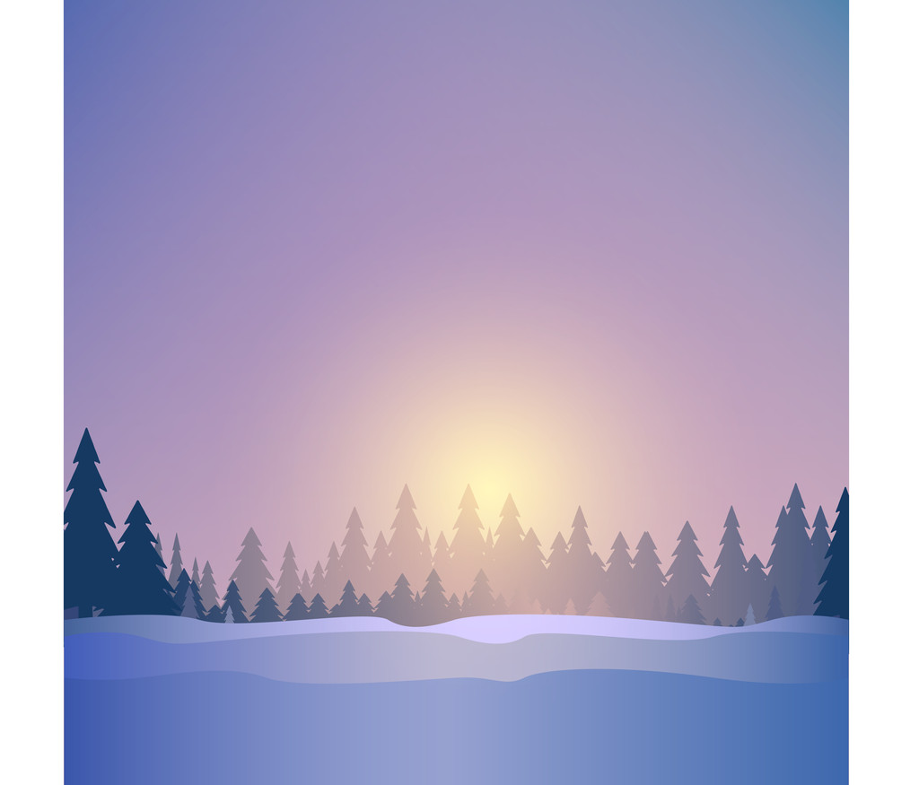 Vector illustration of winter landscape. - Vector, Image