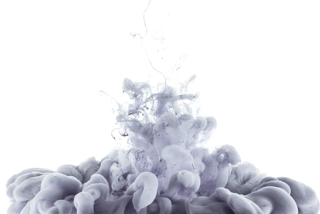 Splash of grey paint, isolated on white, black and white
 - Фото, изображение