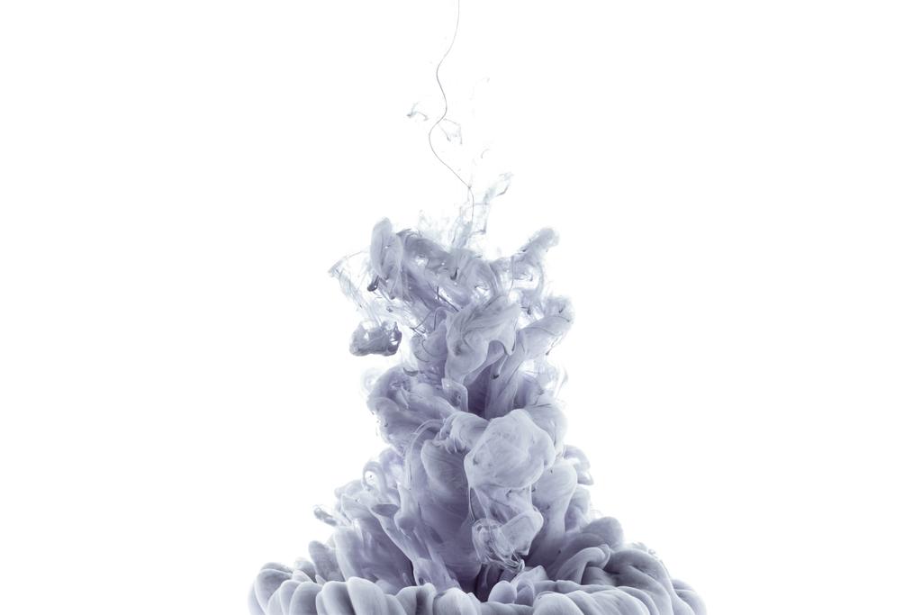 μονοχρωματικό χρώμα γκρι splash, απομονώνονται σε λευκό - Φωτογραφία, εικόνα