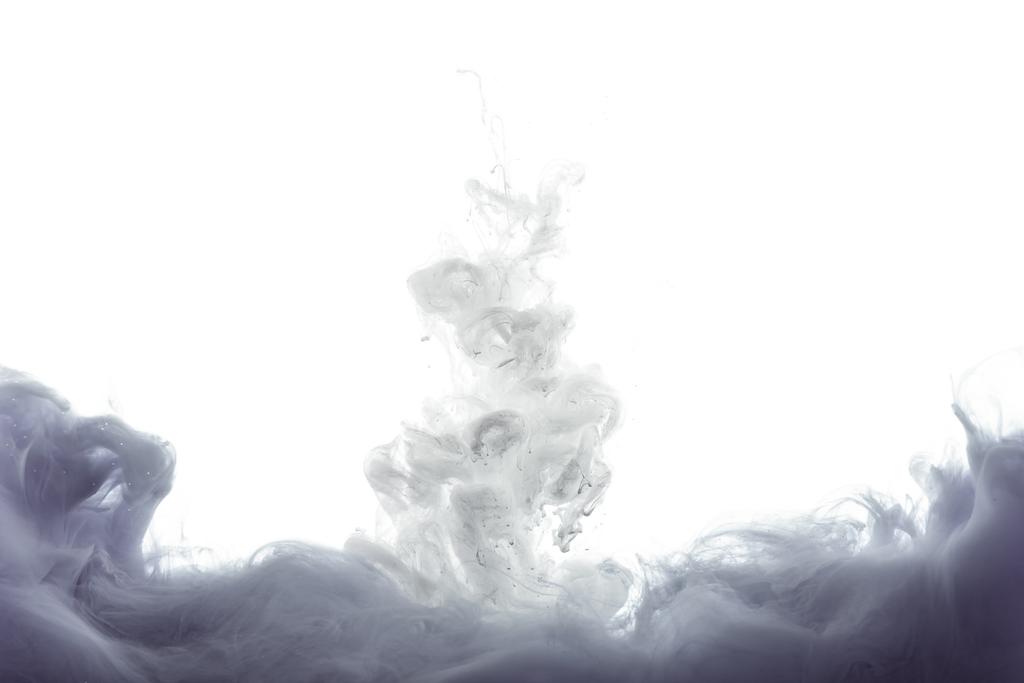 μονοχρωματικό χρώμα γκρι splash, απομονώνονται σε λευκό - Φωτογραφία, εικόνα