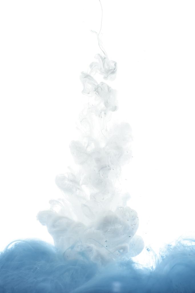 zár megjelöl kilátás az elszigetelt fehér, kék és fehér festék fröccsenése - Fotó, kép
