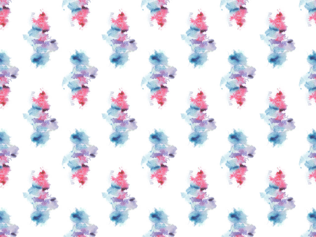 padrão sem costura com manchas de tinta aquarela azul e rosa, isolado em branco
 - Foto, Imagem