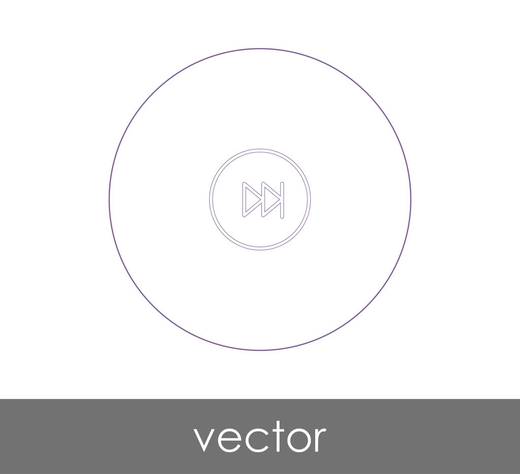 przewijanie do przodu ikona dla projektowania stron internetowych i aplikacji, ilustracji wektorowych  - Wektor, obraz