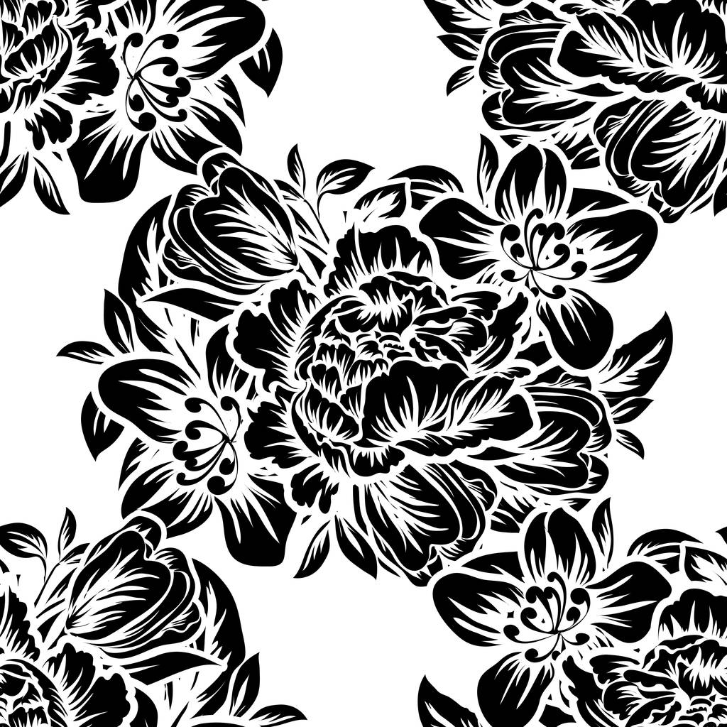 Ilustração de fundo floral sem costura vetor
  - Vetor, Imagem