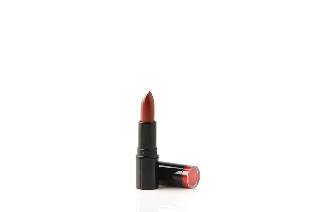single tube of red lipstick isolated on white - Photo, Image