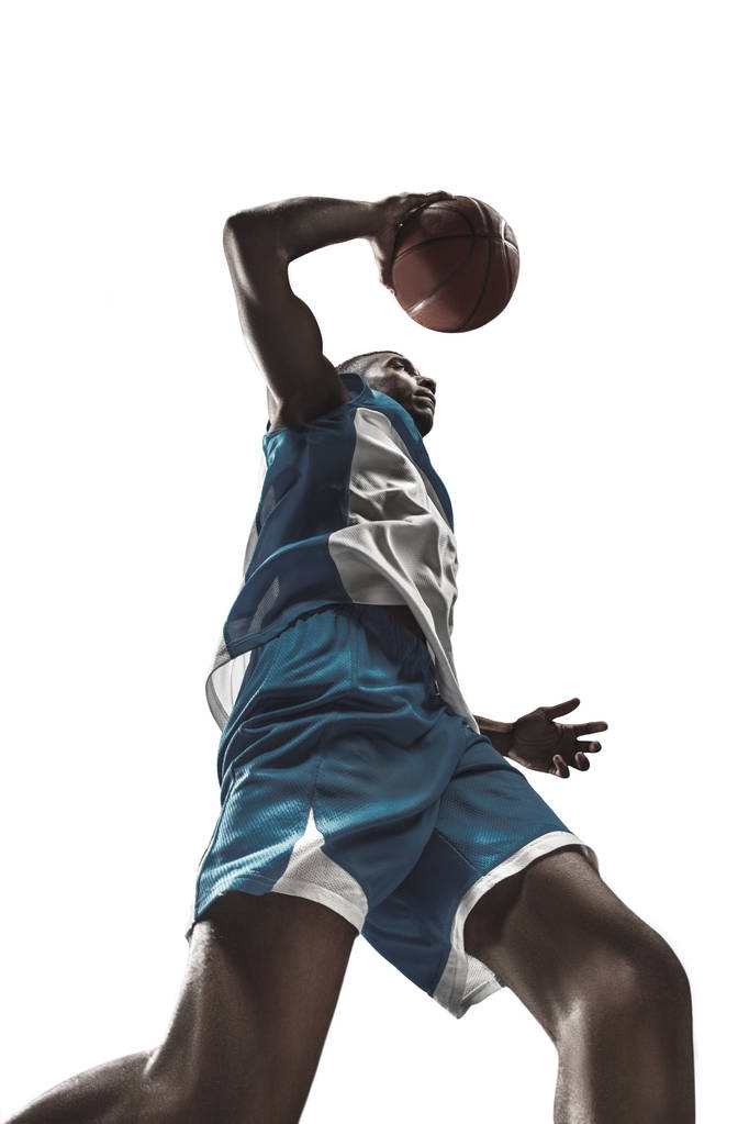 A portré egy kosárlabda játékos a labda - Fotó, kép