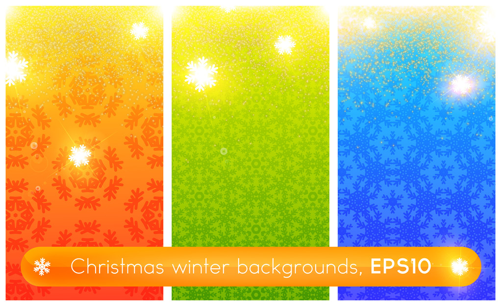 Christmas backgrounds set with christmas elements, vector illustration - Vector, Image