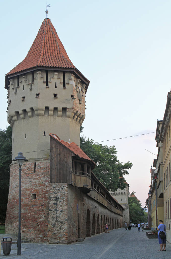 La torre dei falegnami nel centro storico di Sibiu, Romania
 - Foto, immagini