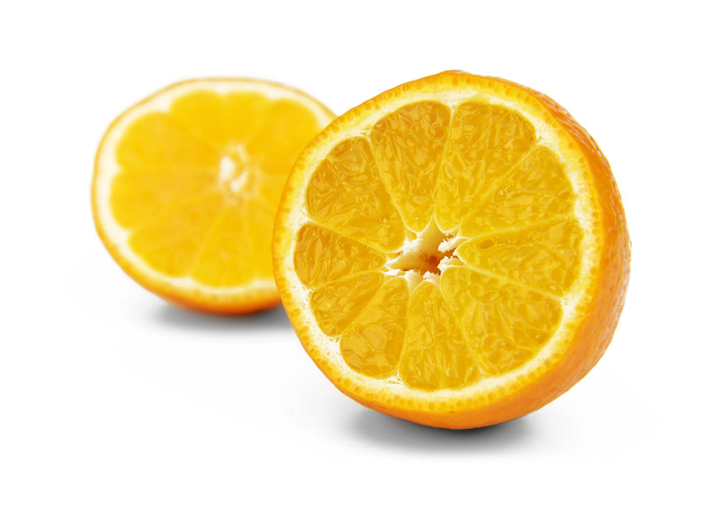 De mandarin close-up gleuf op het foton van de tweede wazig halveren - Foto, afbeelding