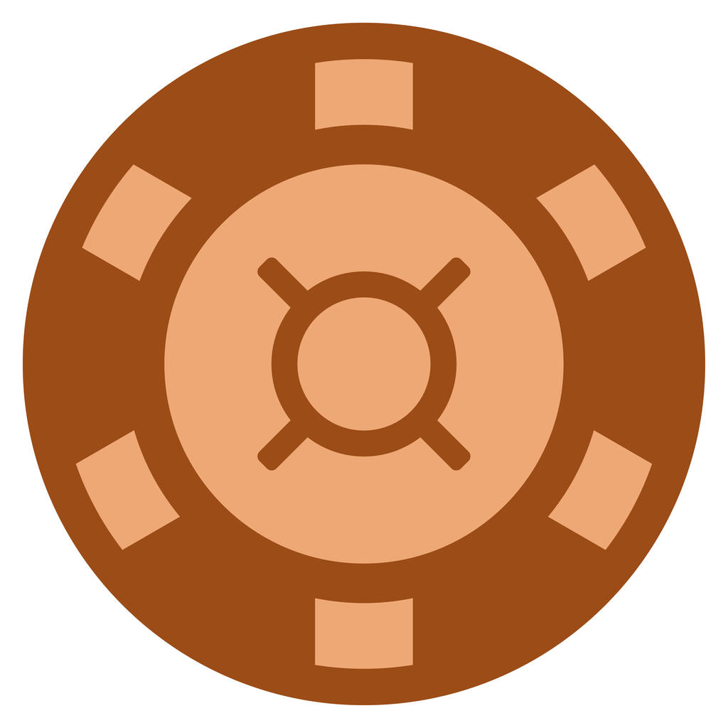 Currency Copper Casino Chip - Vector, Image
