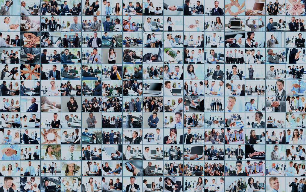 Business-Collage aus vielen Business-Bildern - Foto, Bild
