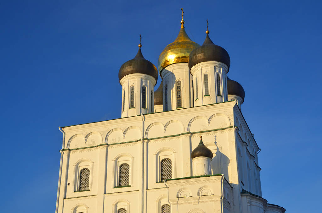 Pskov Kremlin ile Trinity Katedrali, Rusya Federasyonu - Fotoğraf, Görsel