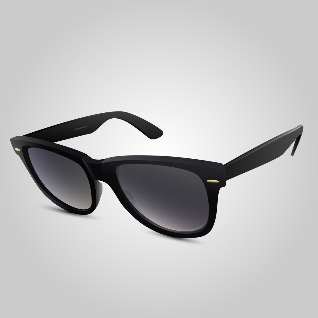 Vektor-Illustration einer schwarzen Sonnenbrille. - Vektor, Bild