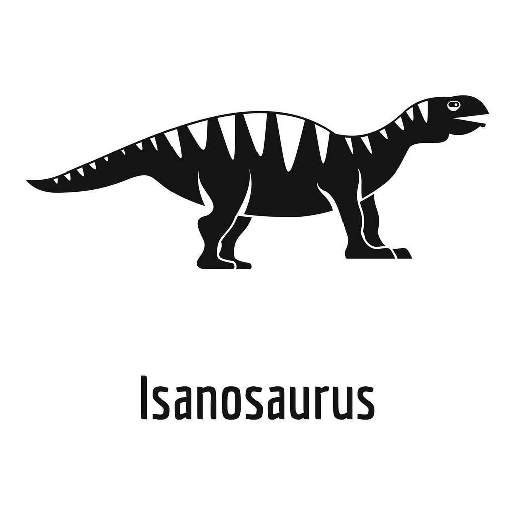 Isanosaurus pictogram, eenvoudige stijl. - Vector, afbeelding