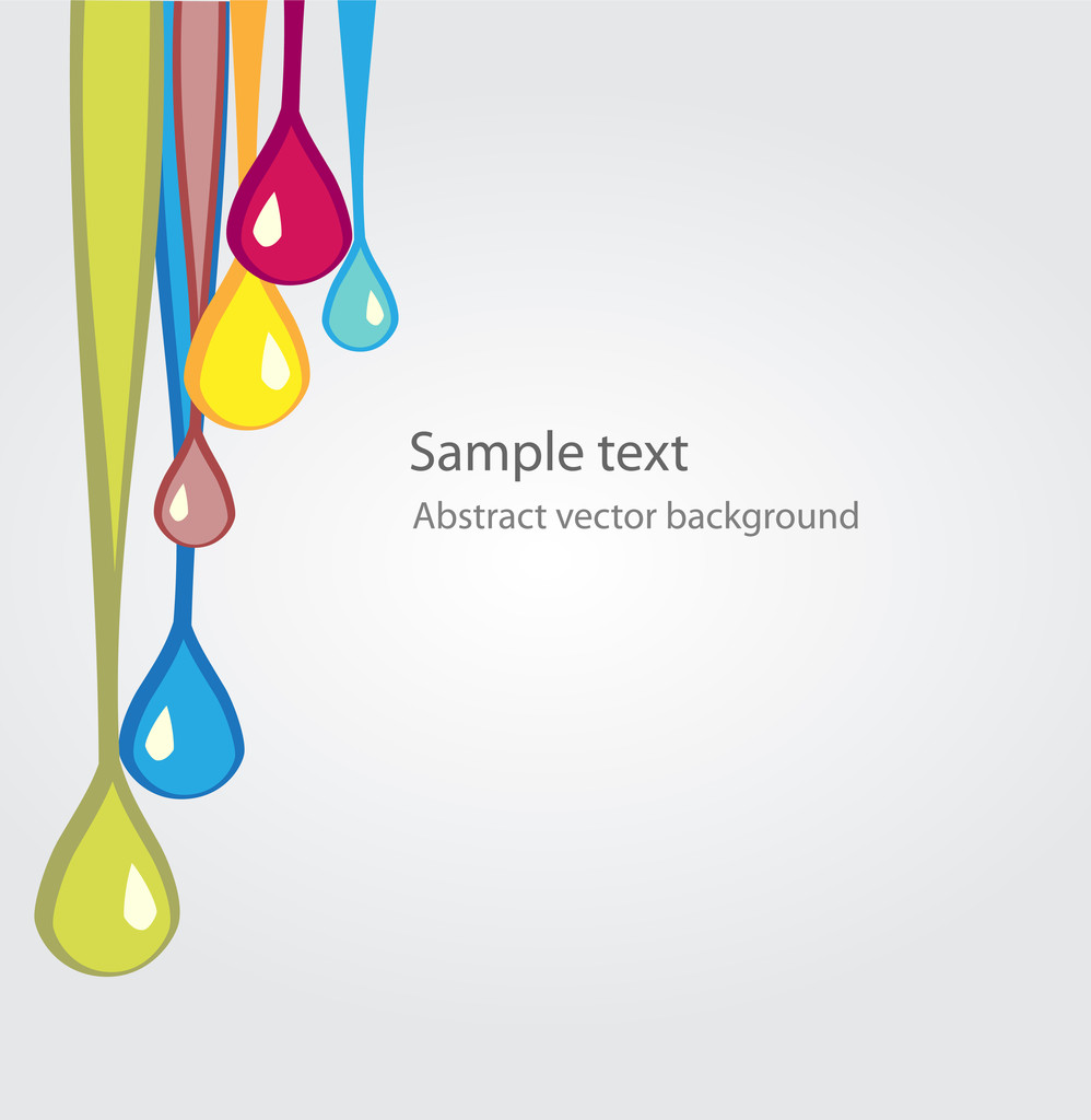 Vector background with colored drops. - Vector, Image