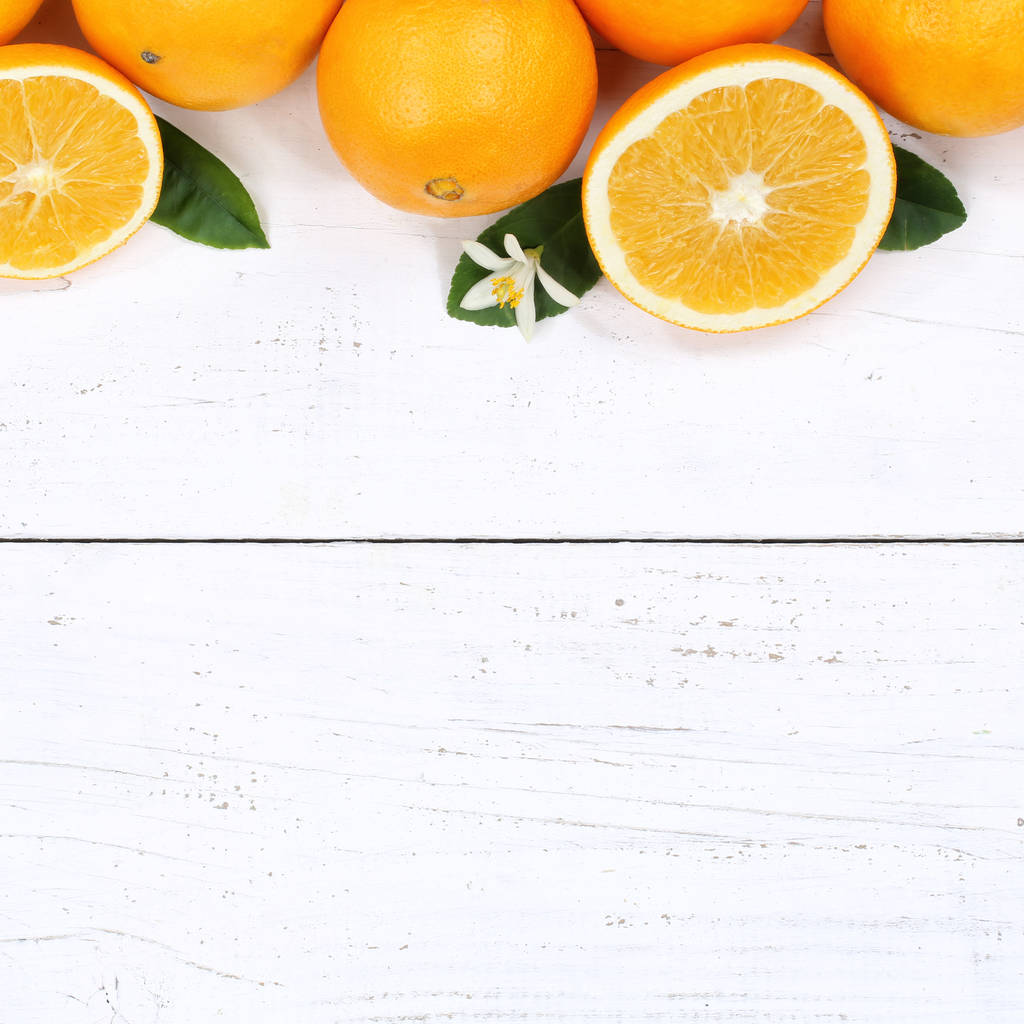 Appelsiinit oranssi hedelmät copyspace neliön alkuun näkymä
 - Valokuva, kuva