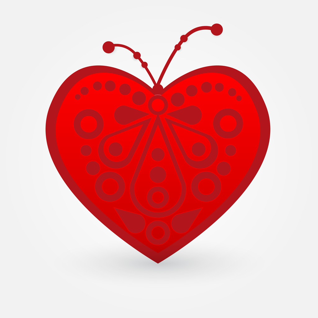 векторная иллюстрация красного сердца. - Вектор,изображение