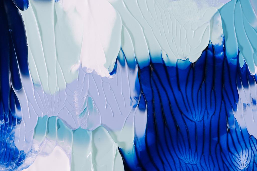 vista de primer plano del fondo abstracto de pintura azul, gris y blanco
  - Foto, Imagen