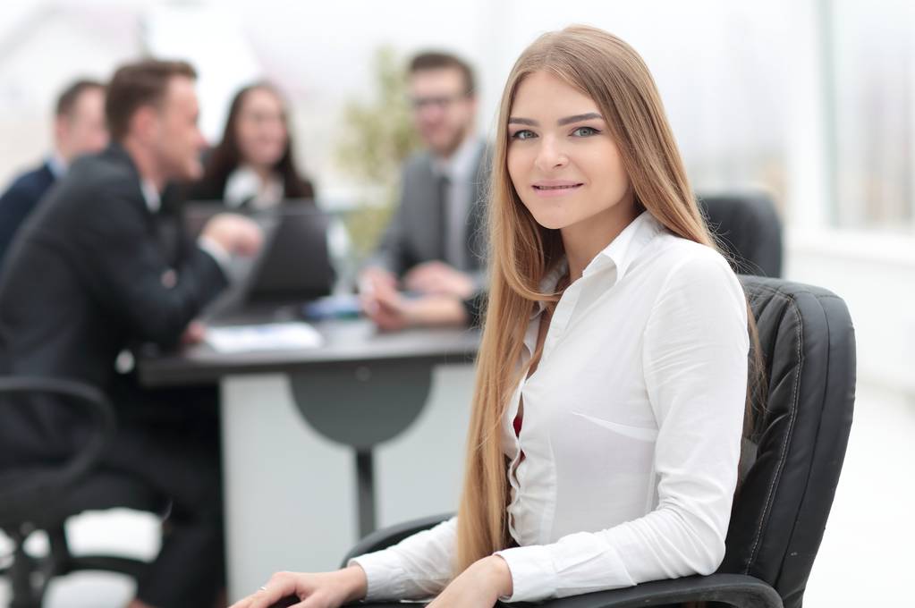 young business woman in office - Photo, Image