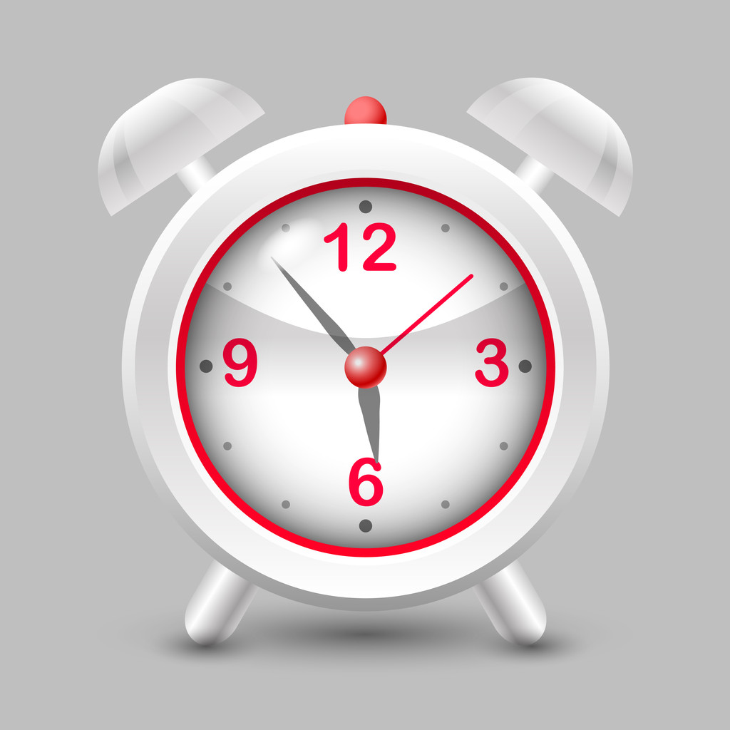 赤の目覚まし時計のベクトル イラスト ロイヤリティフリーのベクターグラフィック画像