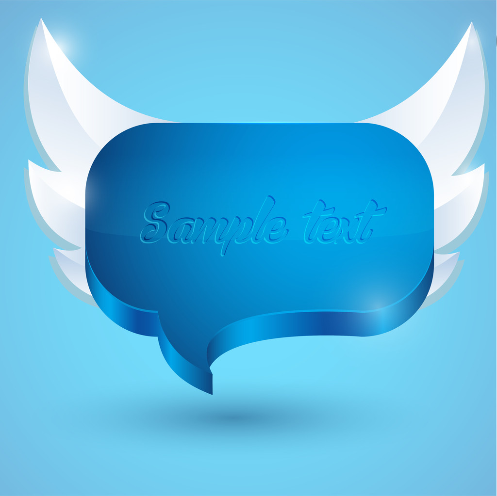 Abstract glossy speech bubble. Vector illustration. - Vector, Image