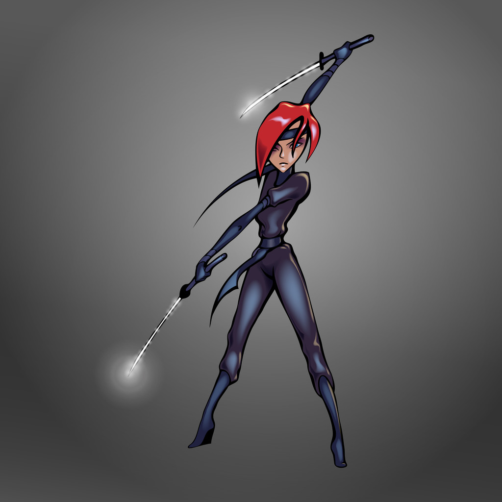 Illustration vectorielle d'une femme ninja
. - Vecteur, image