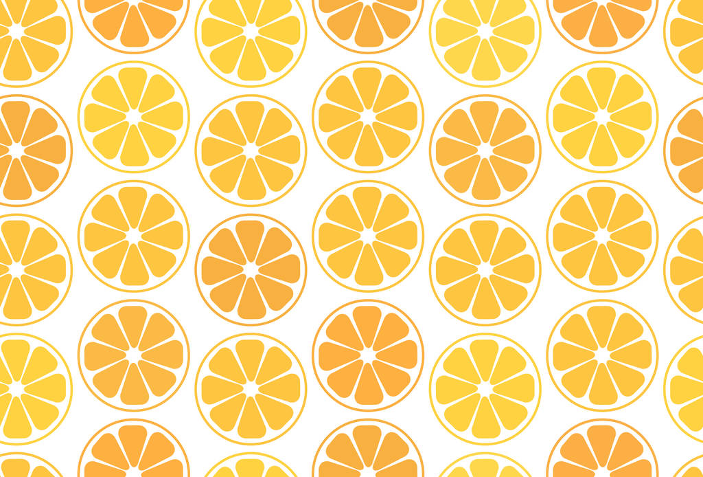 Eenvoudig naadloze patroon citrus - Vector, afbeelding