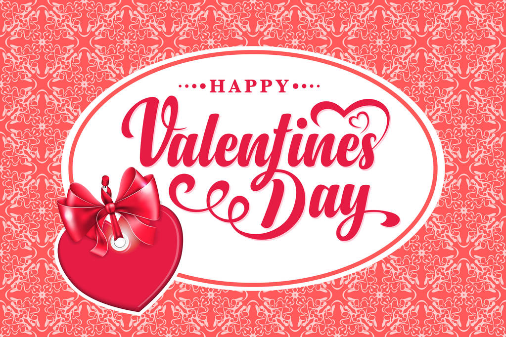 Feliz día de San Valentín. Texto caligráfico
 - Vector, Imagen