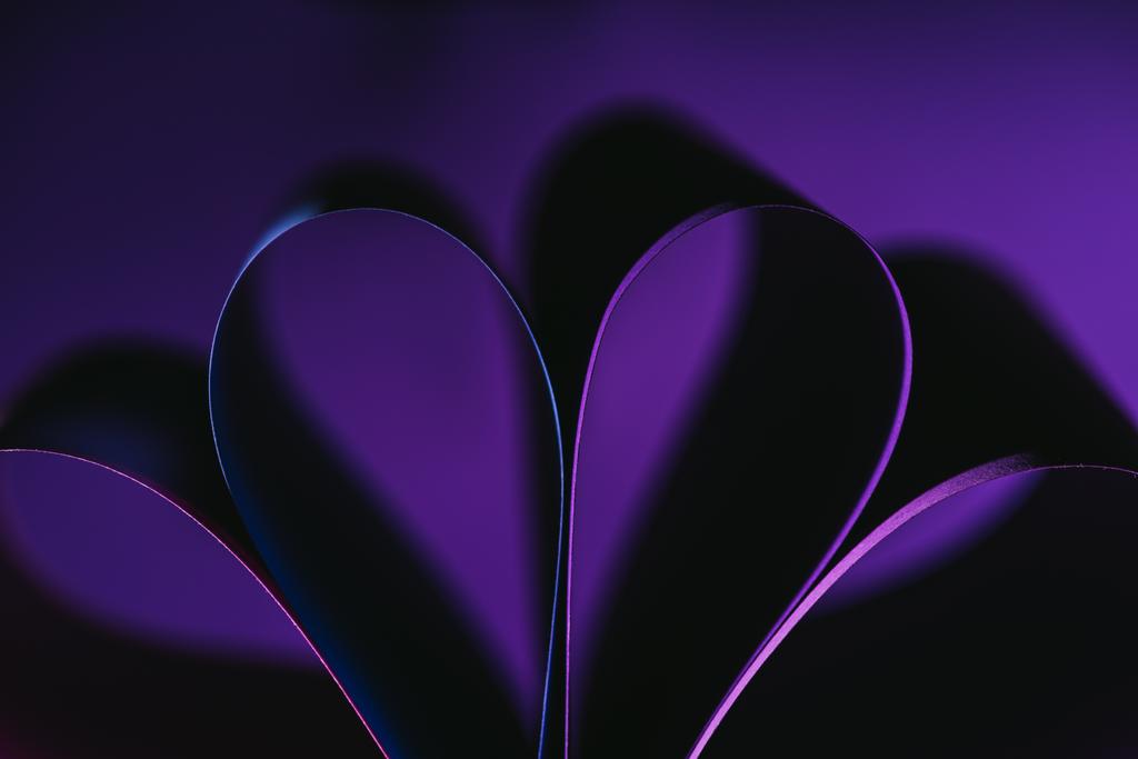 warping purple paper in shape of flower - Photo, Image