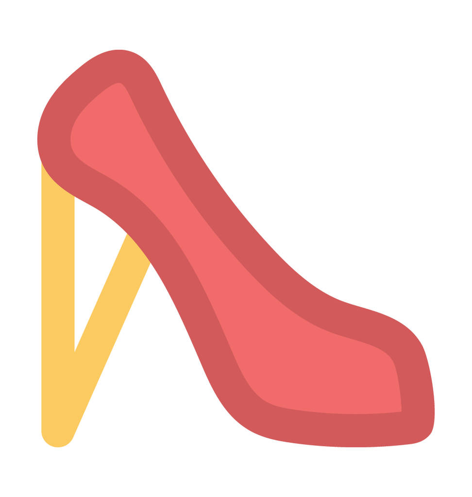 Heel Shoes  Bold Vector Icon - Vector, Image