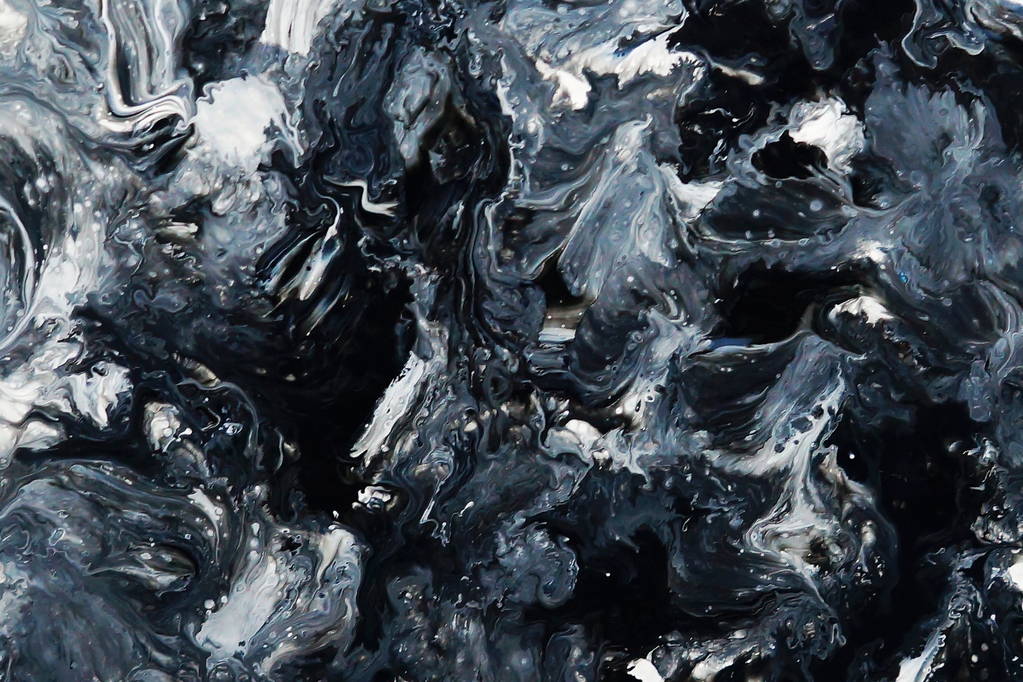 abstrakte Marmor schwarz und weiß Farbe malen Hintergrund. Acryl-Textur mit Marmormuster - Foto, Bild