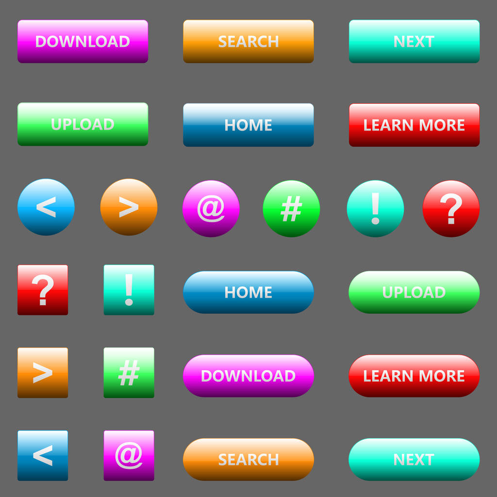 Illustration vectorielle du jeu de boutons éléments web
 - Vecteur, image