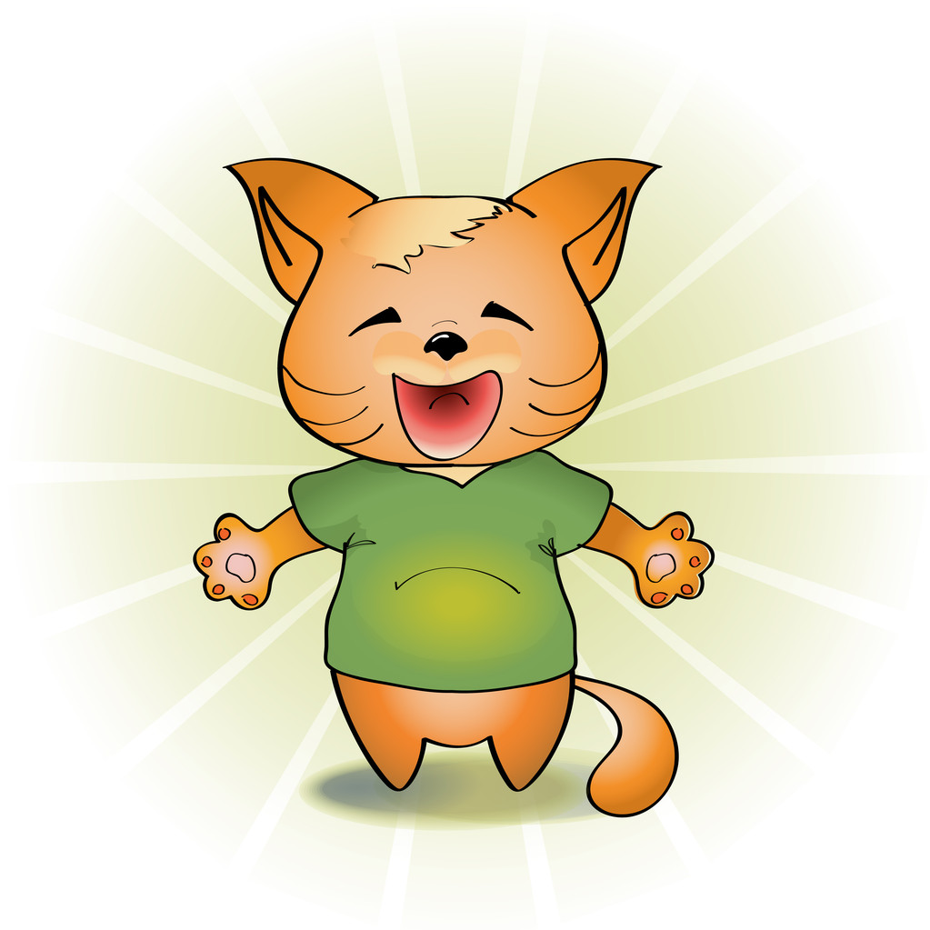 Illustration vectorielle d'un chat riant
. - Vecteur, image