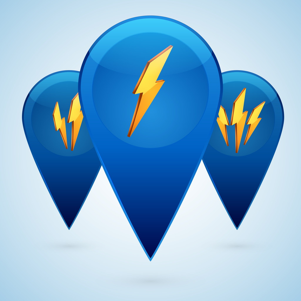 Vector lightning icons. Vector illustration. - Vector, Image