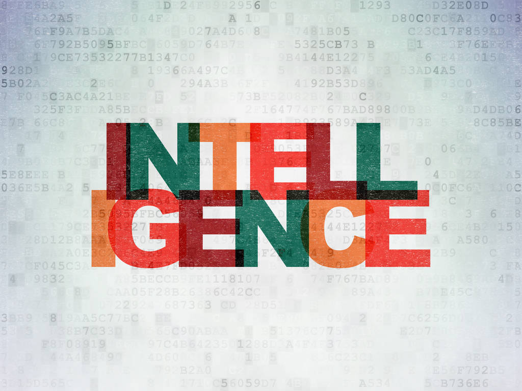 Learning concept: Intelligence on Digital Data Paper background - Photo, Image