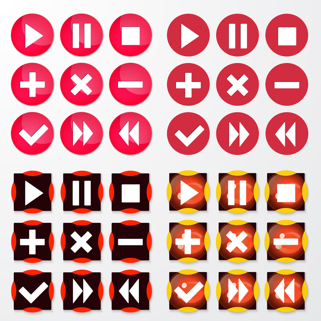 Vector icons set. Vector illustration. - Vector, Image