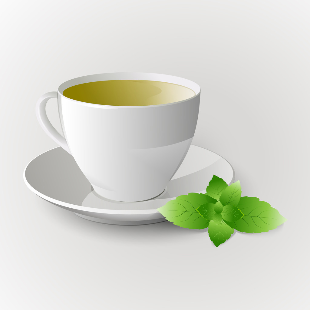 Vector cup of green tea. - Vector, Image