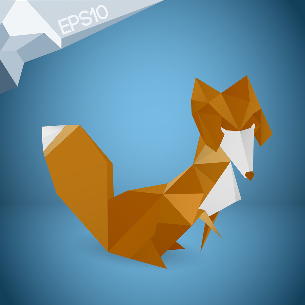 Illustration vectorielle du renard origami
. - Vecteur, image