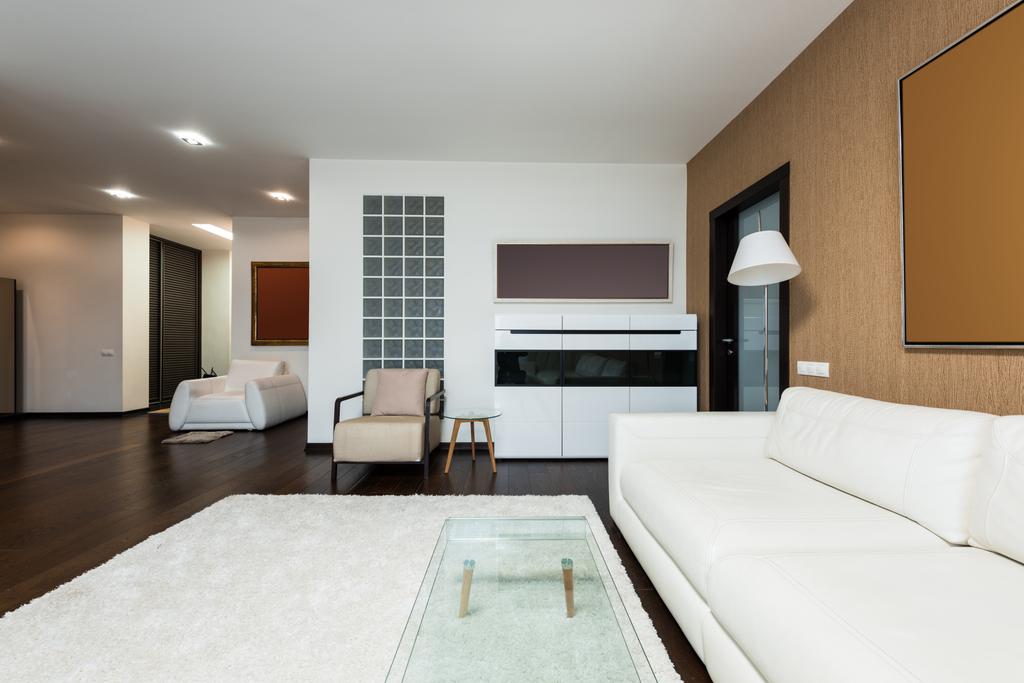 pohled na prázdné moderní obývací pokoj - Fotografie, Obrázek