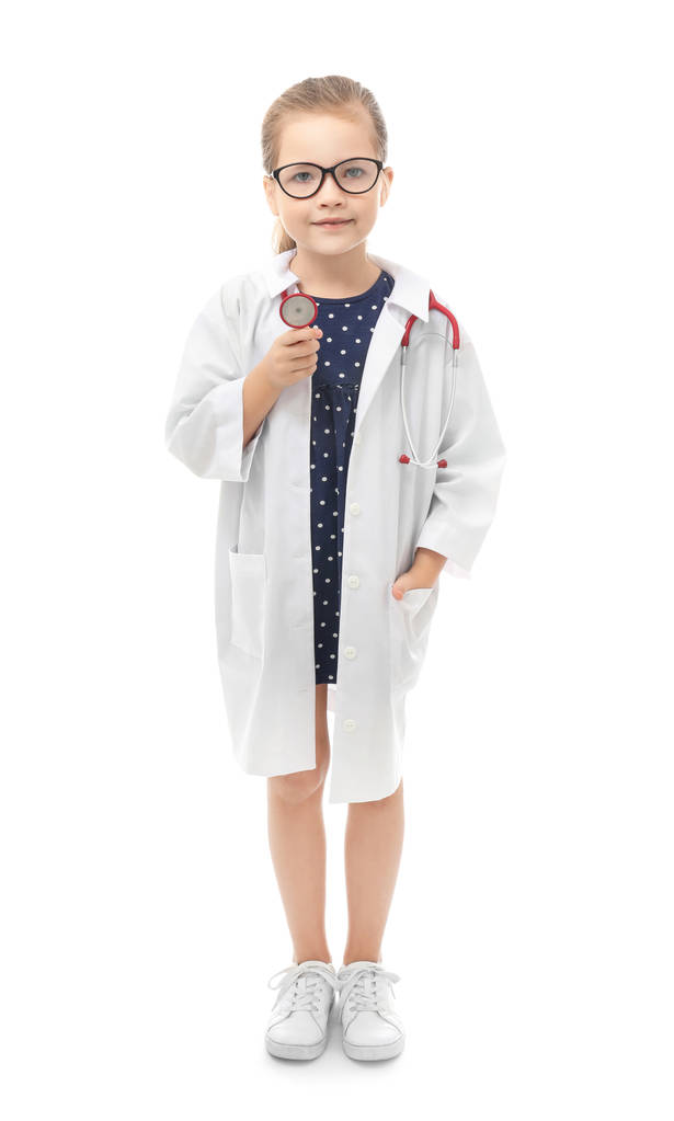 bambina in uniforme medico
  - Foto, immagini